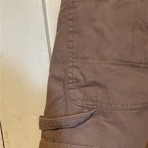 beige cargo denim pant, wide leg - Picture 3 of 4